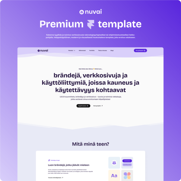 Esimerkkituote – Framer-pohjan mallisisältö